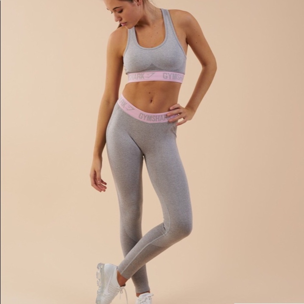 NWT Gymshark “Flex” Marl Grey/Pink Legging